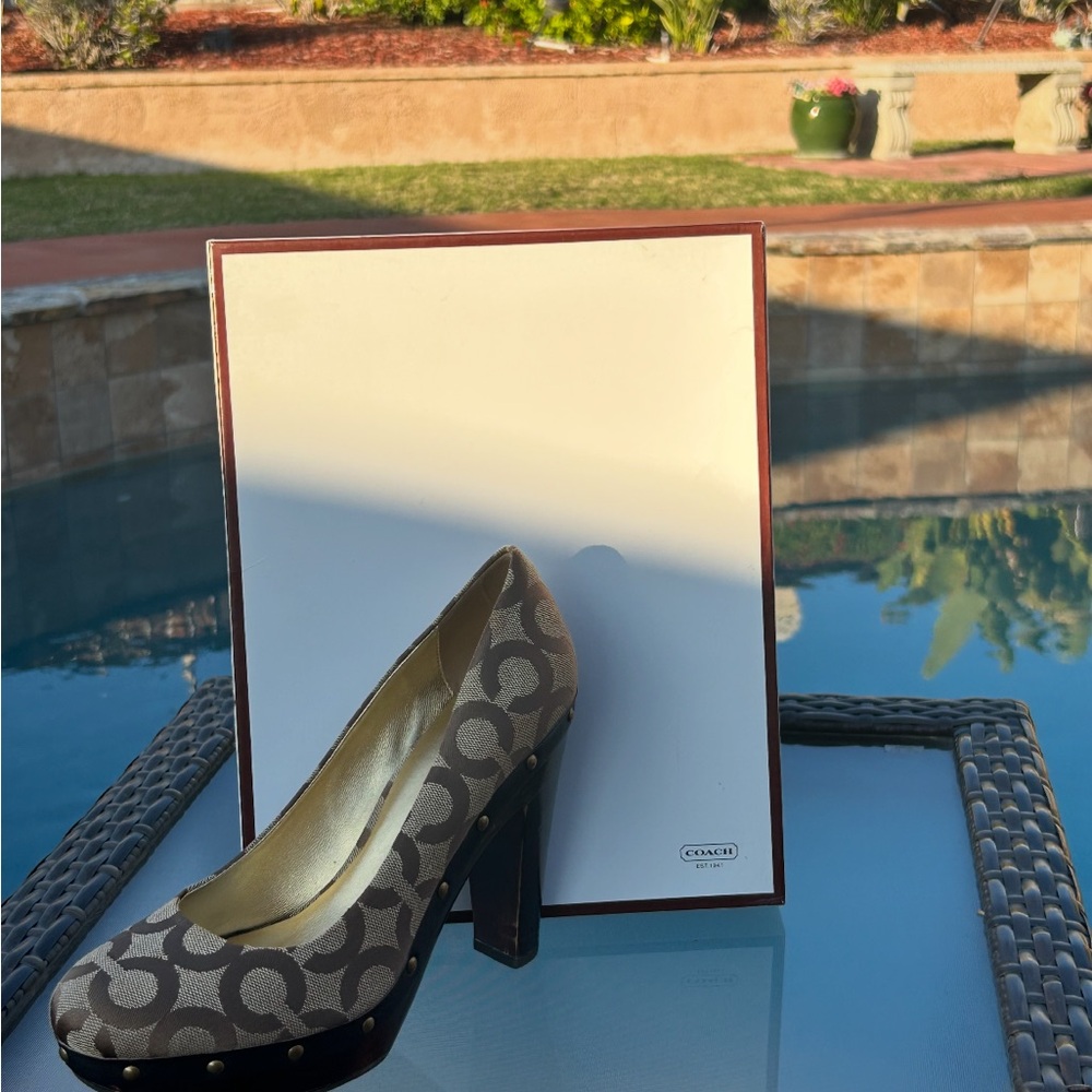 Coach Tan and Brown Women's Heels